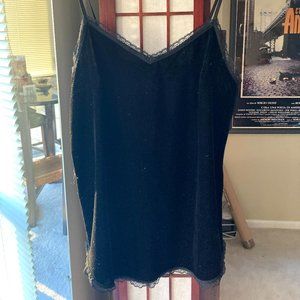 Black Velvet Lace Tank Top
